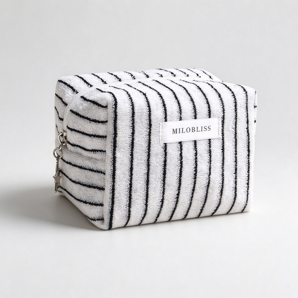Simple Color Block Striped Portable Cosmetic Bag 6C5CO268