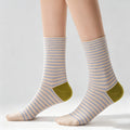 Color Block Striped Crew Socks - DippedShop Wholesale - #0659