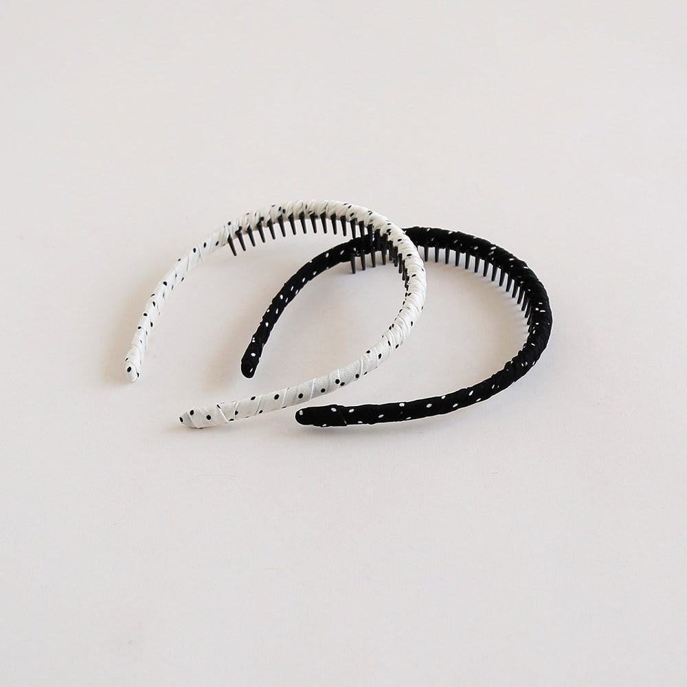 Simple Polka Dot Non-Slip Headband with Teeth 6W6HBD369