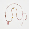 Natural Stone Pendant Beaded Rope Necklace 6W6JNC628
