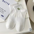 Letter Embroidery Knit Socks - DippedShop Wholesale - #8035