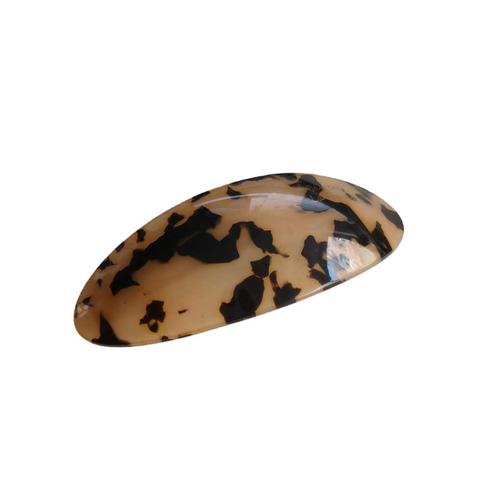 Vintage Tortoise Shell Acetate Oval Hair Barrette 6W6HCP1619