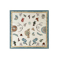 Vintage Floral Print Soft Square Silk Scarf 6W6NSC207