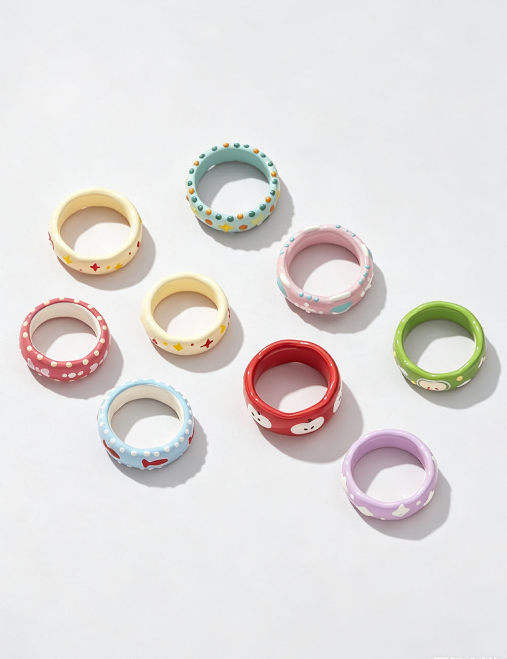 Polka Dots Bowknot Enamel Ring - DippedShop Wholesale - #3251