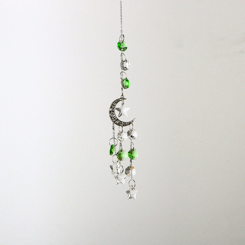 Metal Moon Star Crystal Tassel Suncatchers MK2CZAS6H7HLS63