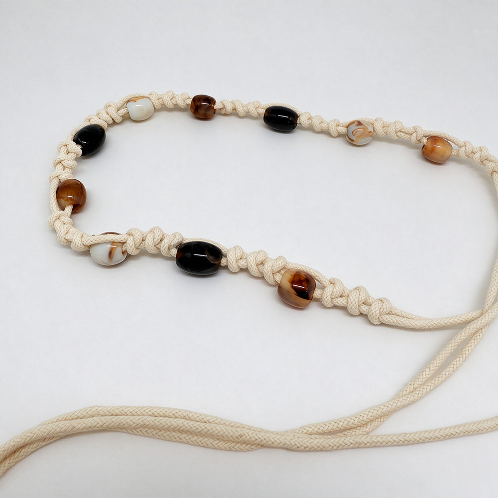 Boho-Style Handmade Weave Beaded Waist Belt 6W6JBT243