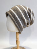 Two Tone Striped Slouchy Beanie - DippedShop Wholesale - #7907