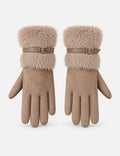 Elegant Suede Full Finger Thicken Gloves 6W6GLO97