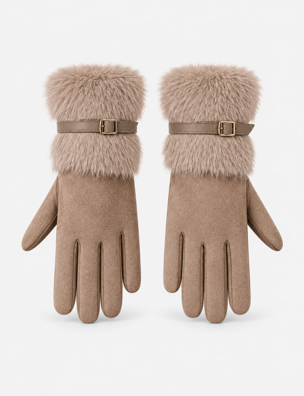 Elegant Suede Full Finger Thicken Gloves 6W6GLO97
