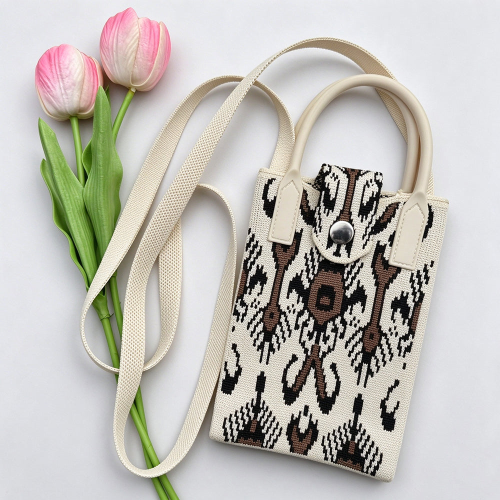 Boho Ethic Style Knit Crossbody - DippedShop Wholesale - #1395