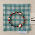 Funny Apple Charm Colorful Beaded Bracelet 6W6JBR380