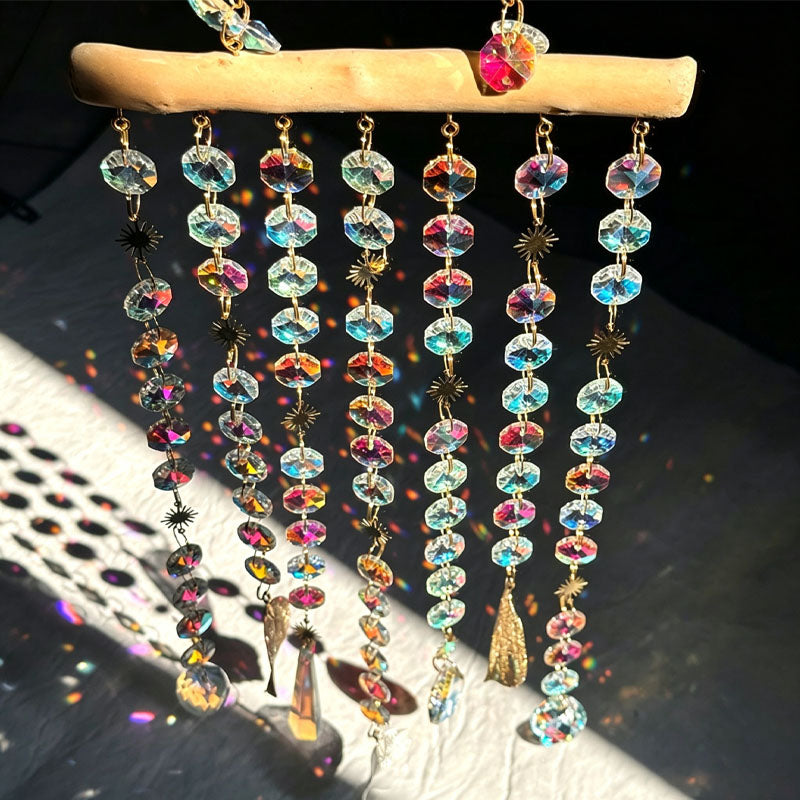 Boho Style Geometry Crystal Chain Tassel Hanging Suncatchers MK2CZAS6H7HLS77