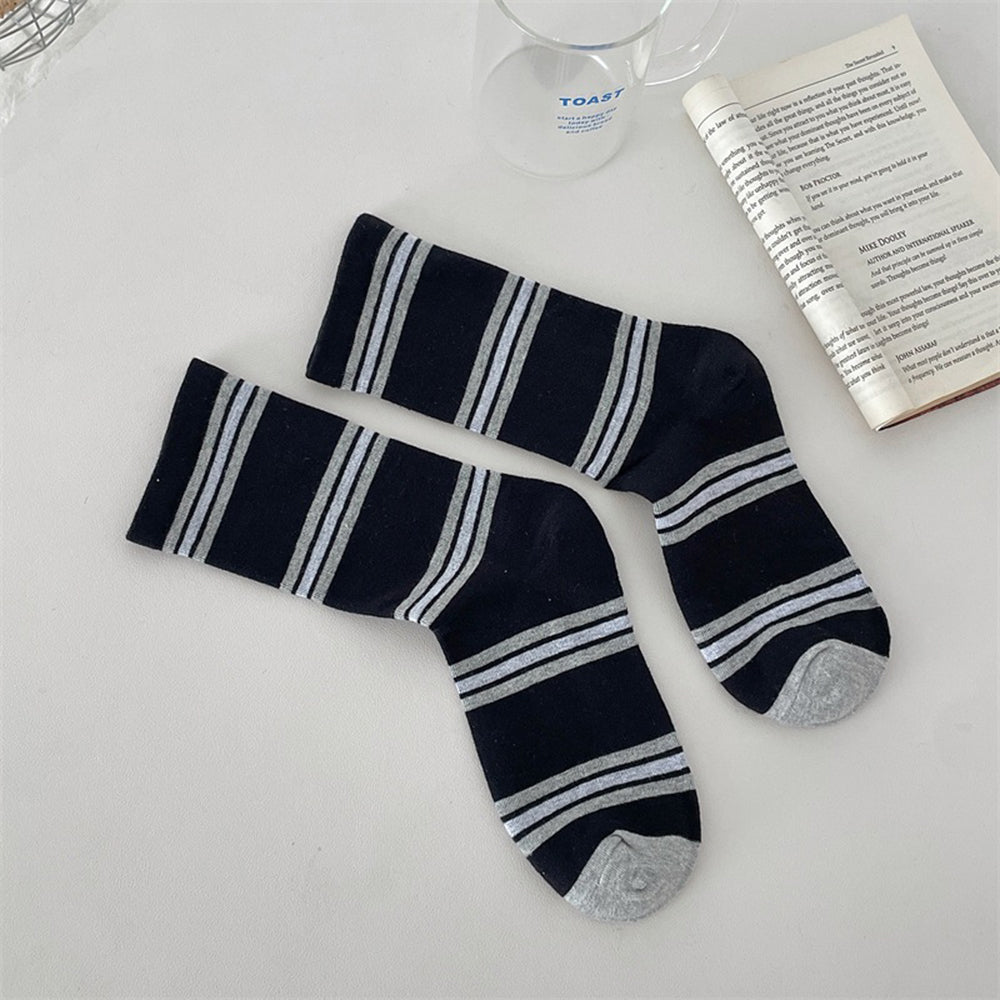 Stylish Color Block Striped Knit Socks 6W8FSO1009