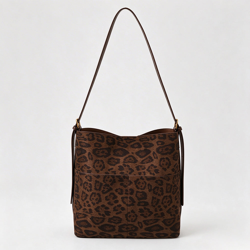 Retro Large Capacity Leopard Print - DippedShop Wholesale - #4195