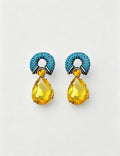 Luxury Rhinestone Circle Teardrop Drop Earrings 6W6JER751
