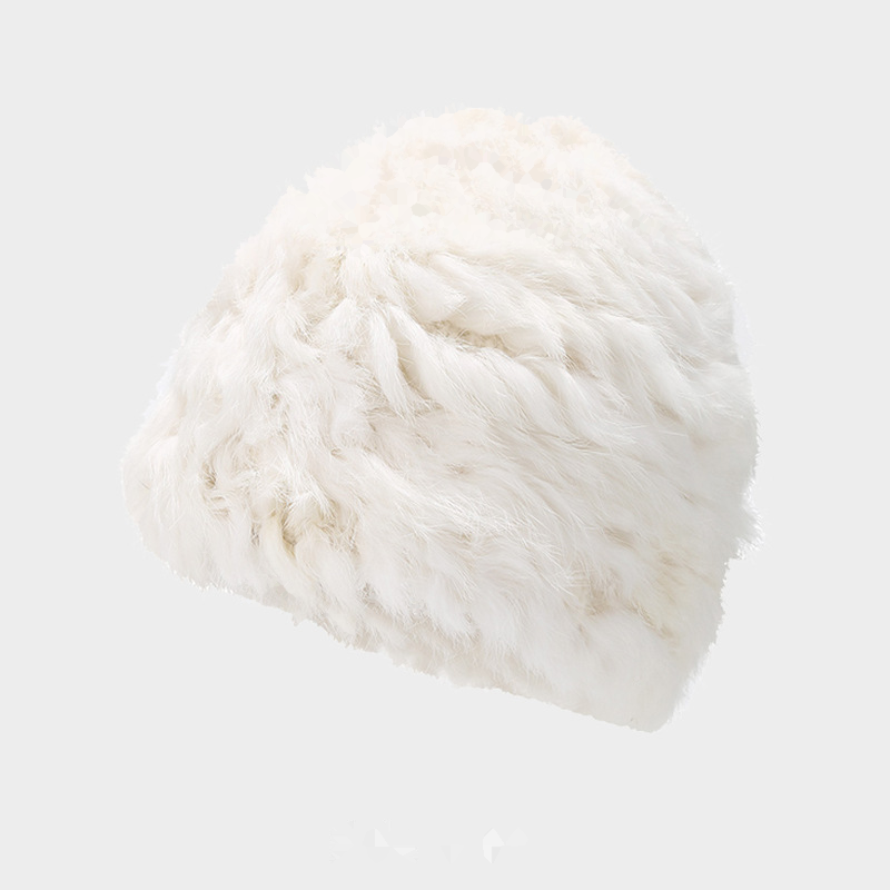 Simple Thick Faux Rabbit Fur Bucket Hat 6W6HAT684