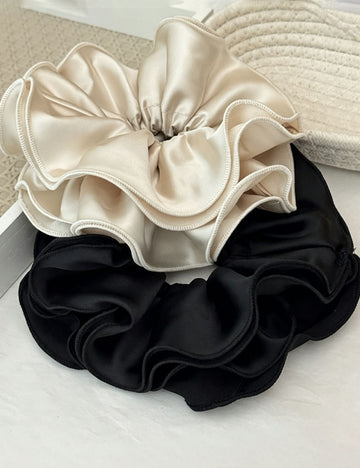 Elegant Double Layer Ruffled Elastic Scrunchies 6W6HSR353