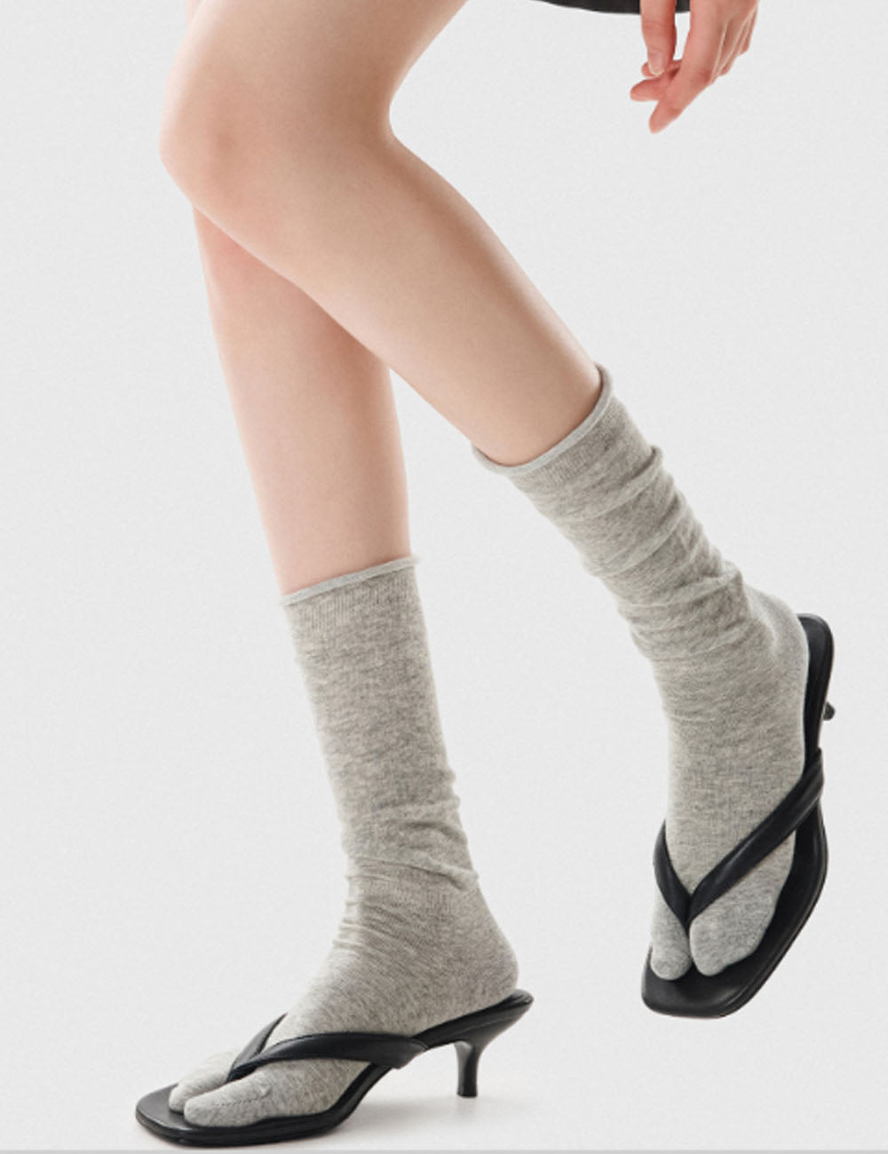 Fashion Solid Color Lightweight  Slouch Tabi Socks 6W8FSO534