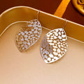 Vintage Filigree Leaf Dangle Earrings6W6JER826