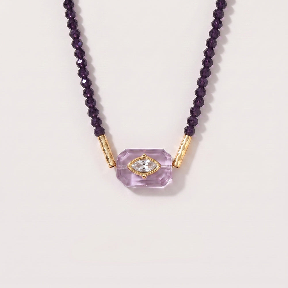Evil Eye Beaded Necklace - DippedShop Wholesale - #0243