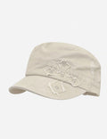 Retro Cross Embroidered Flat Cap - DippedShop Wholesale - #7011