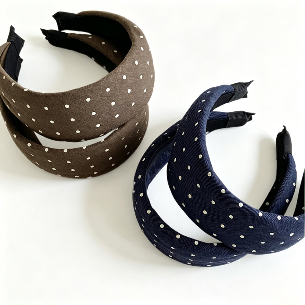 Denim Polka Dot Non Slip Wide Headband 6W6HBD365