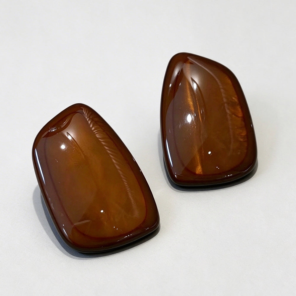 Geometric Enamel Stud Earrings - DippedShop Wholesale - #4179