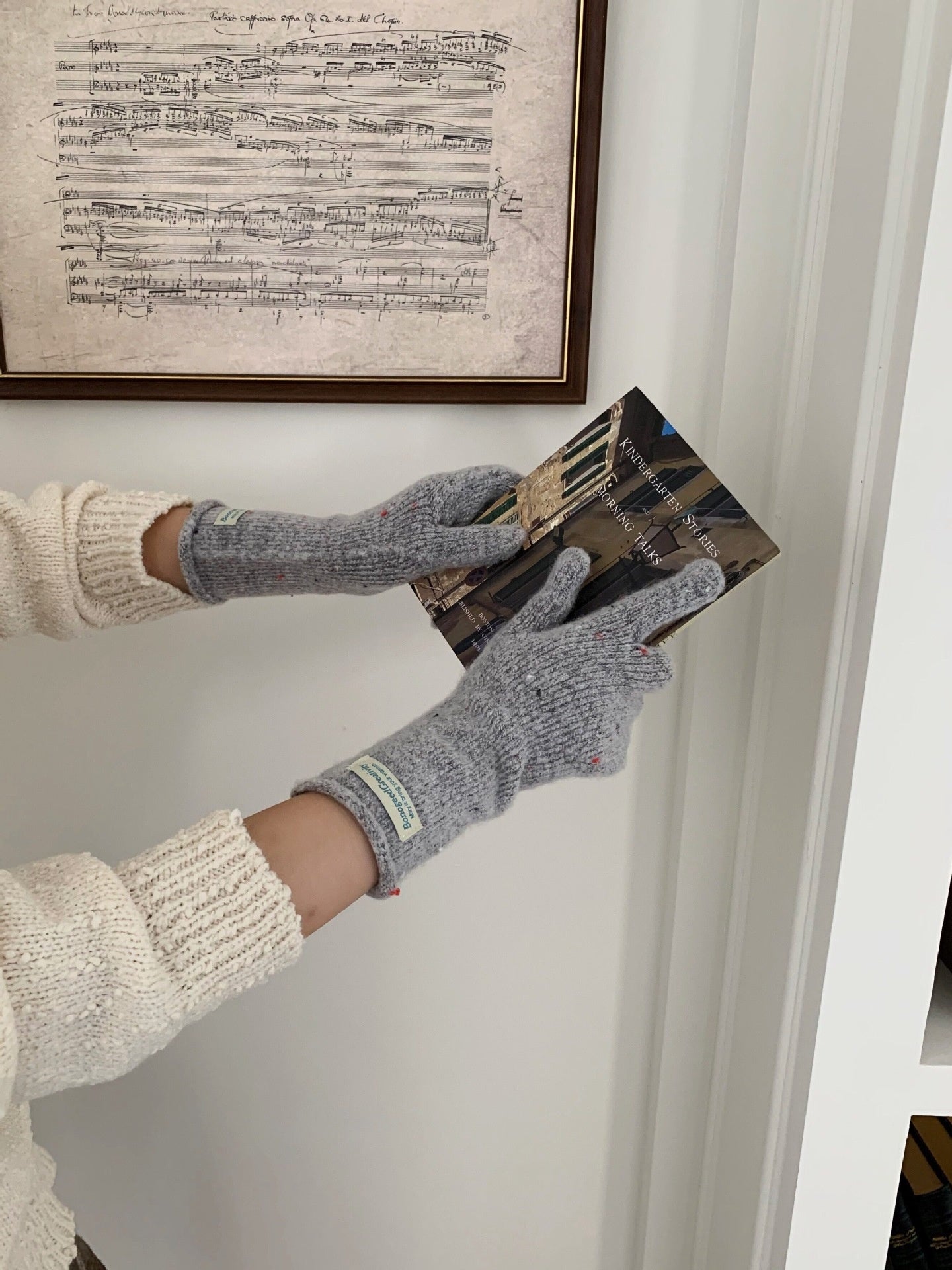 Trendy Polka Dots Knit Touch Screen Gloves 6W6GLO87