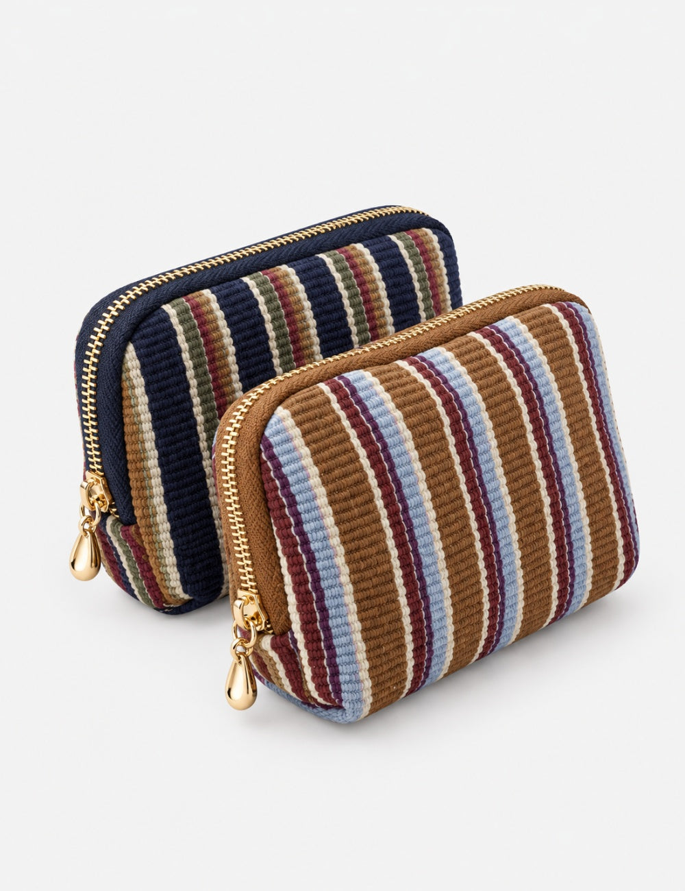 Striped Color Contrast Portable Jewelry Orangizer Bag 6W13HSJ96