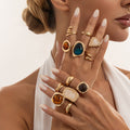 Resin Gemstone Statement Ring - DippedShop Wholesale - #9891