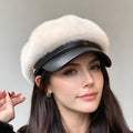 Faux Fur Newsboy Cap - DippedShop Wholesale - #7619
