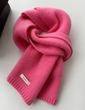 Minimalist Solid Color Versatile Warm Knit Scarf 6W6NSC89