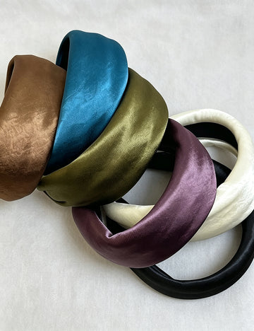 Elegant Satin Soft Padded Wide Headband 6W6HBD375