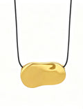 Trendy Irregualr Gold Plated Braided Cord Necklace 6W6JNC400L