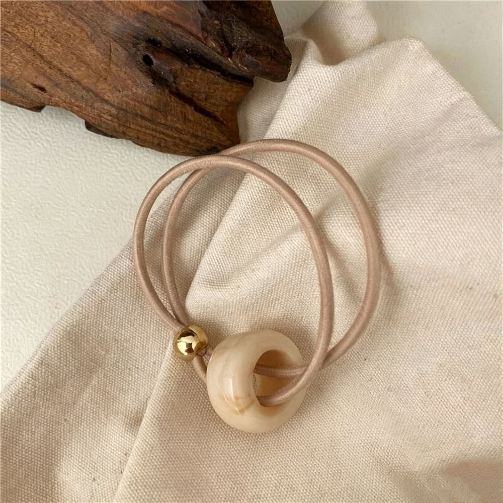 Minimalist Resin Bead High Stretchy Hair Tie 6W6HSR465