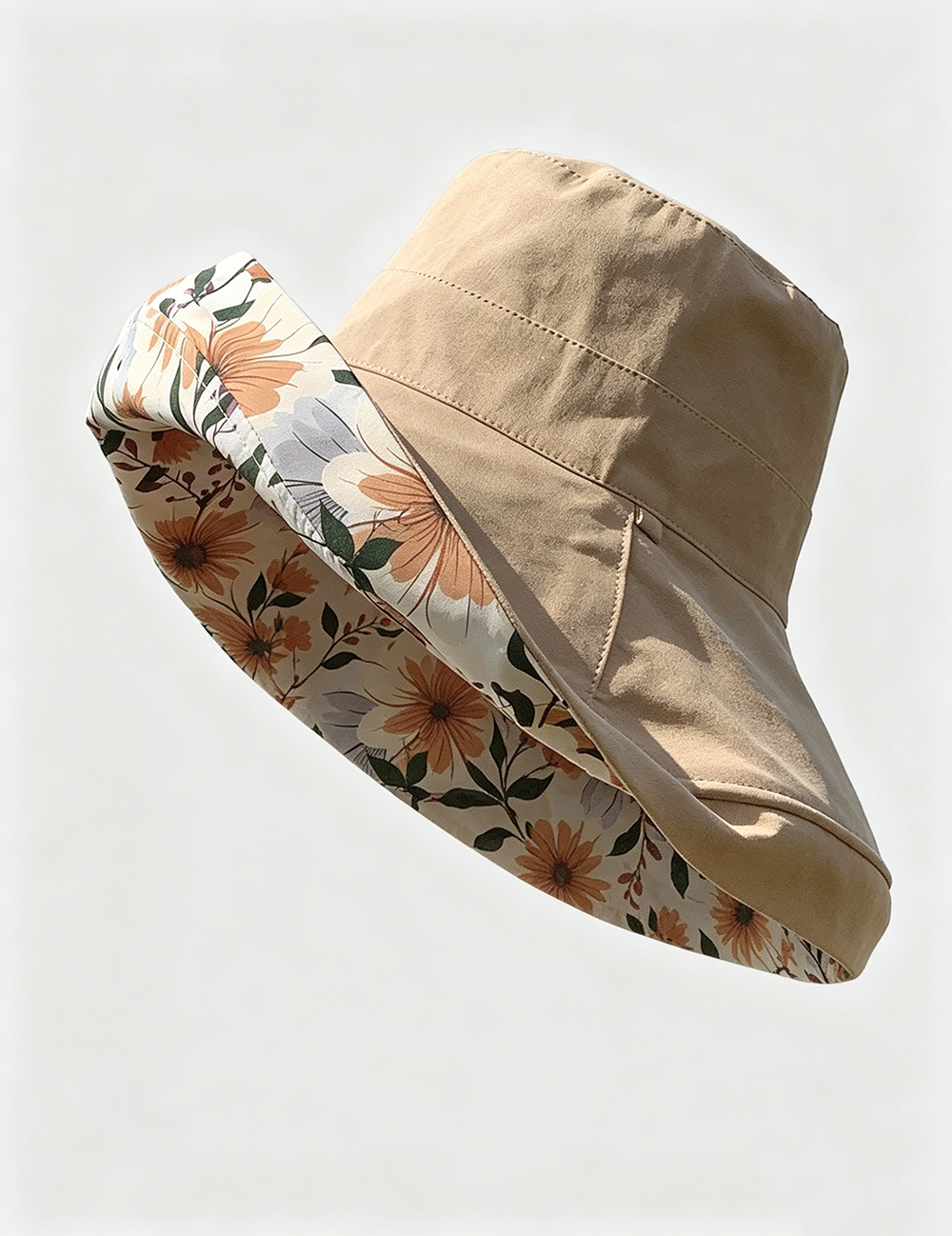 Summer Floral Print Reversible Wide Brim Sun Hat 8BK6HAT164T