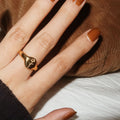 Oval Rose Signet Ring - DippedShop Wholesale - #8483