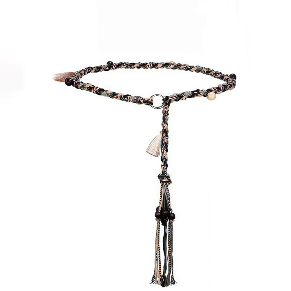 Ethnic-style Handmade Weave Tassel Belt 6W6JBT240