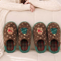 Cute Cartoon Christmas Reindeer Plush Indoor Slippers 6W8FSP283
