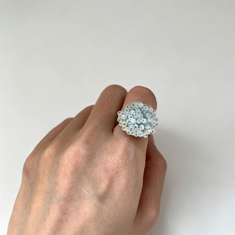 Seed Bead Ball Ring - DippedShop Wholesale - #9987