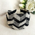Trendy Hollow Out Woven Wide Hadband 6W6HBD288