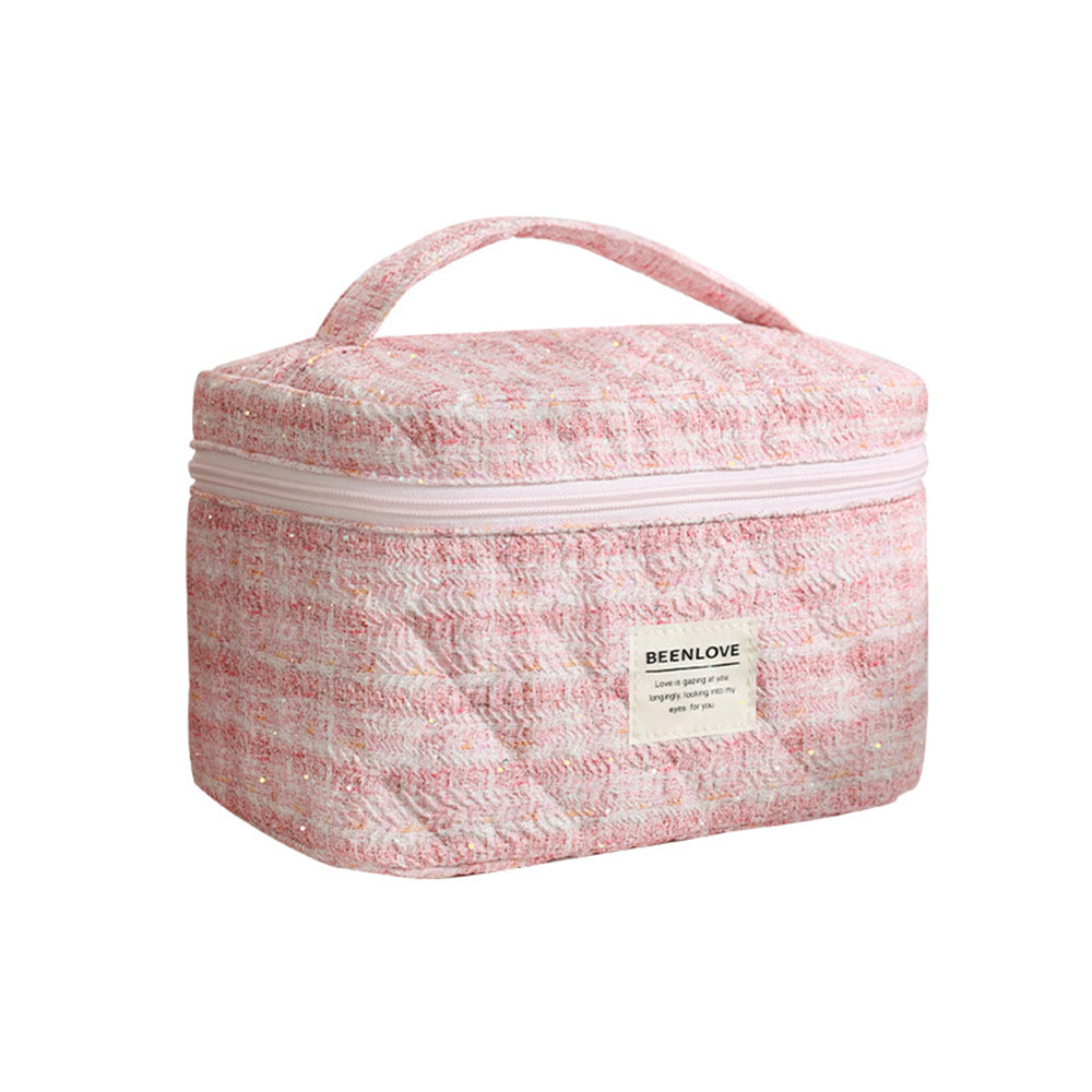 Tweed Makeup Bag - DippedShop Wholesale - #7107