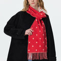 Reversible Polka Dot Fringe Scarf - DippedShop Wholesale - #4147