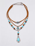 Multi-Layer Wooden Bead Necklace - DippedShop Wholesale - #8803