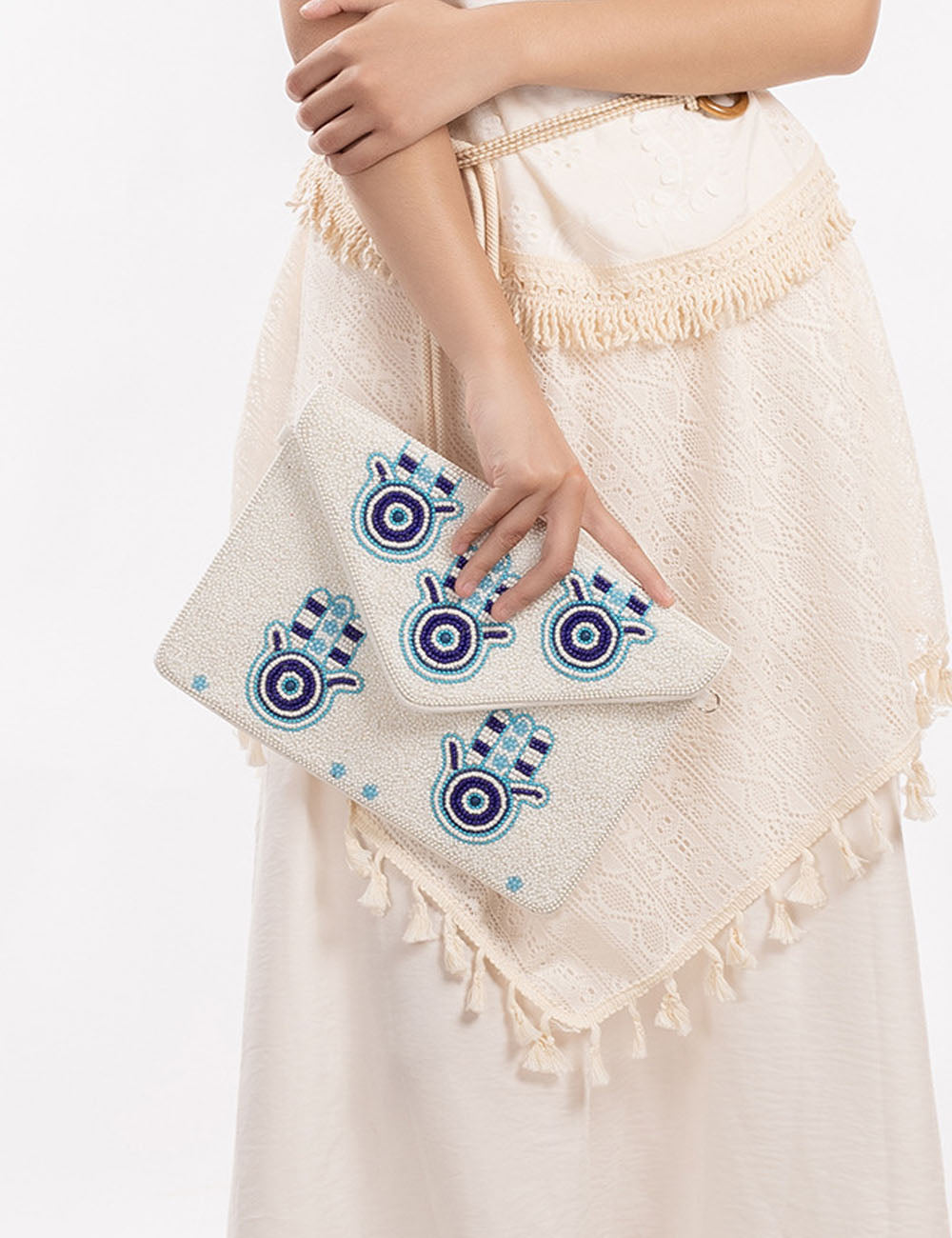 Boho Floral Beaded Handbag - DippedShop Wholesale - #4771