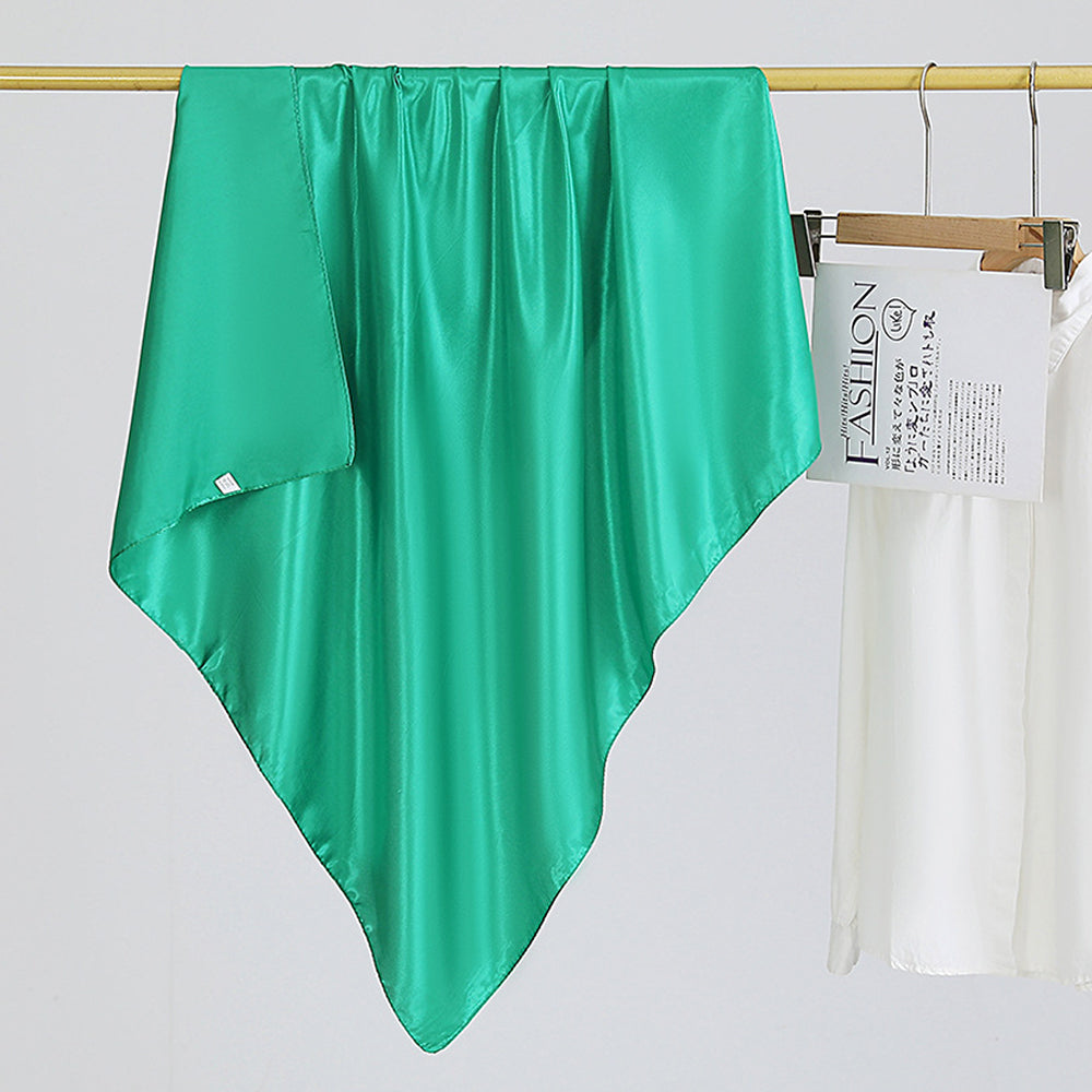Minimalist Solid Color Soft Square Satin Scarf 6W6NSC234