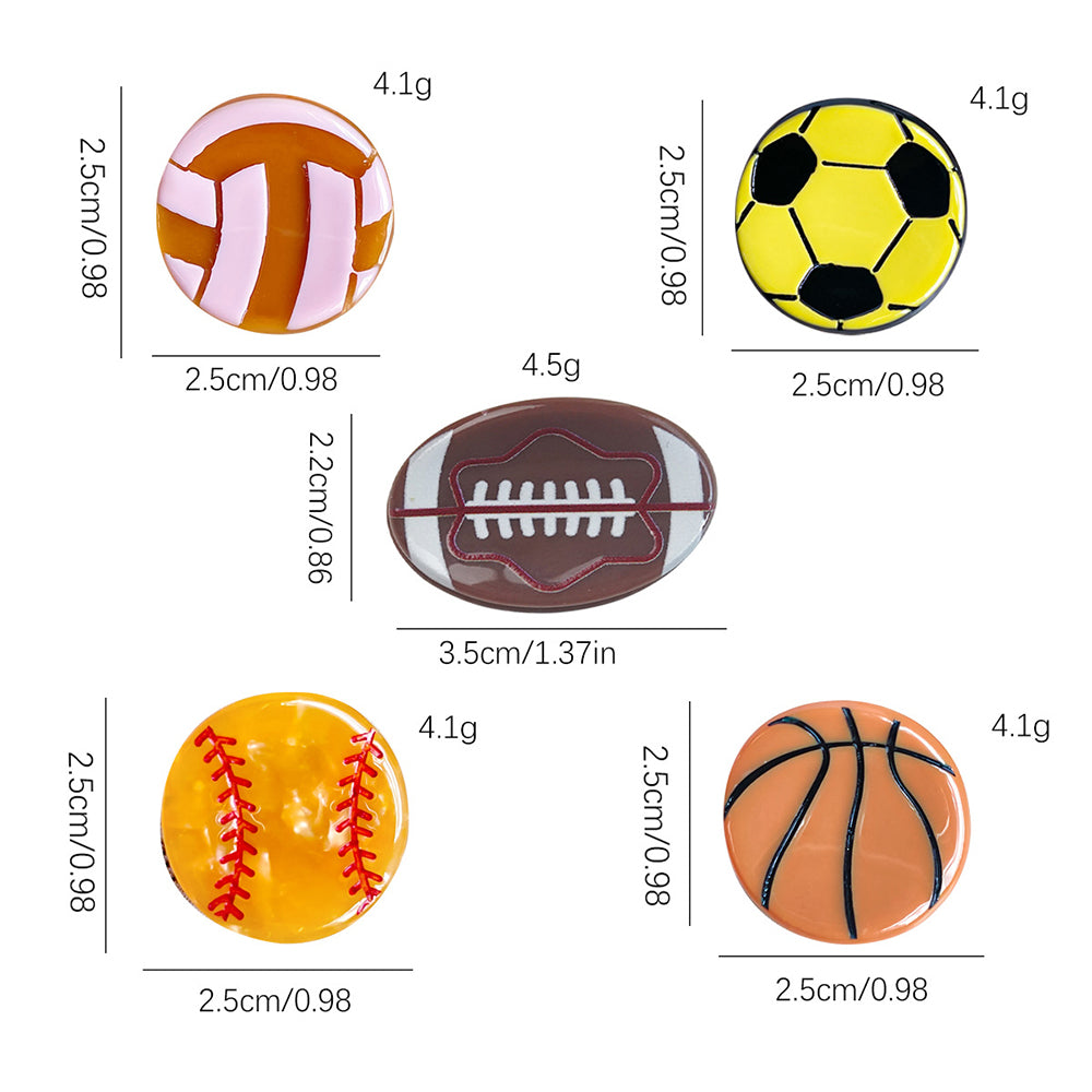 Mini Sports Ball Hair Clip - DippedShop Wholesale - #4547
