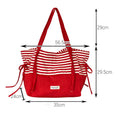 Contrast Striped Tote Bag - DippedShop Wholesale - #9651
