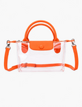 Simple Double Handle Clear Crossbody Bag MK2PLC6W10BBG374