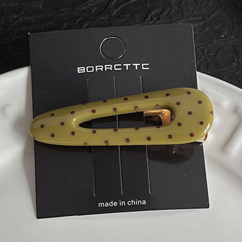 Vintage Polka Dots Hollow Acetate Hair Clip 8AS6HCP396L